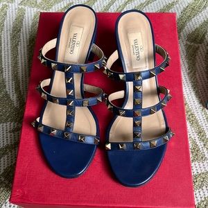 Rockstud caged 60mm slide sandals